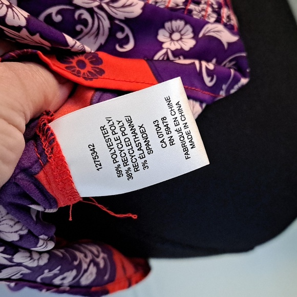 NWOT RACHEL ZOE purple and red tank/halter style top; Size L - Picture 6 of 6